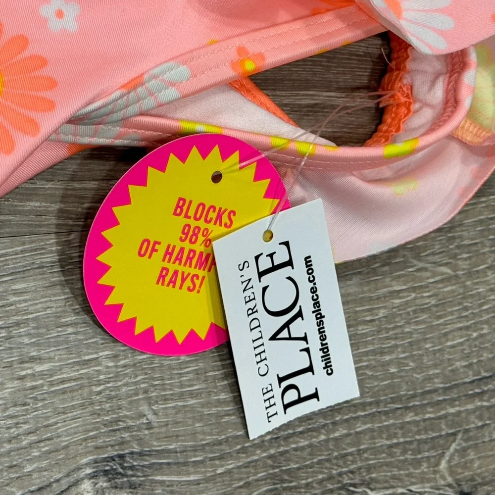 The Children’s Place Baby Girl Swimsuit 12-18 month Smile Flowers C7